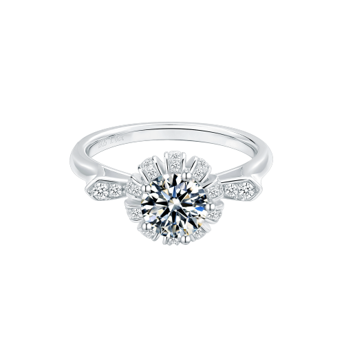 Simplest Engagement Silver Ring For Women Wedding Ring Four Prong Crystal  925 Silver Jewelry Rings For Anniversary